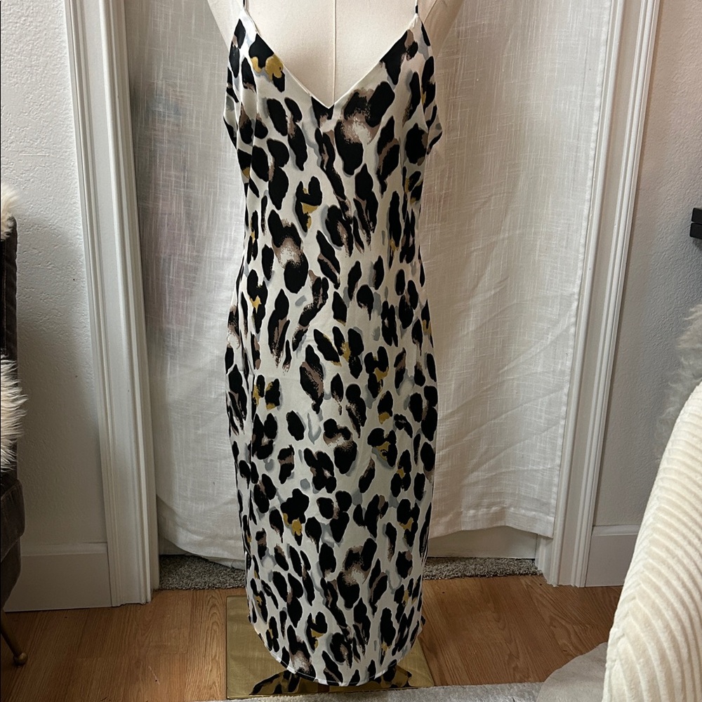 Superdown Leopard Print Polyester Slip Dress. - image 1
